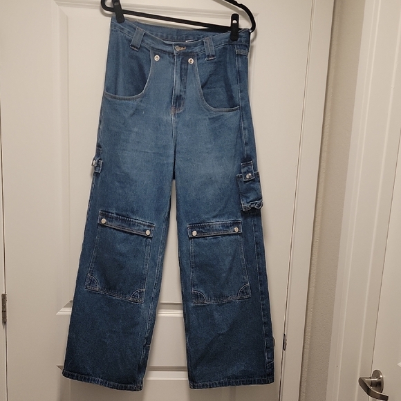 Liquid Lagoon Cargo Jeans - Picture 1 of 8